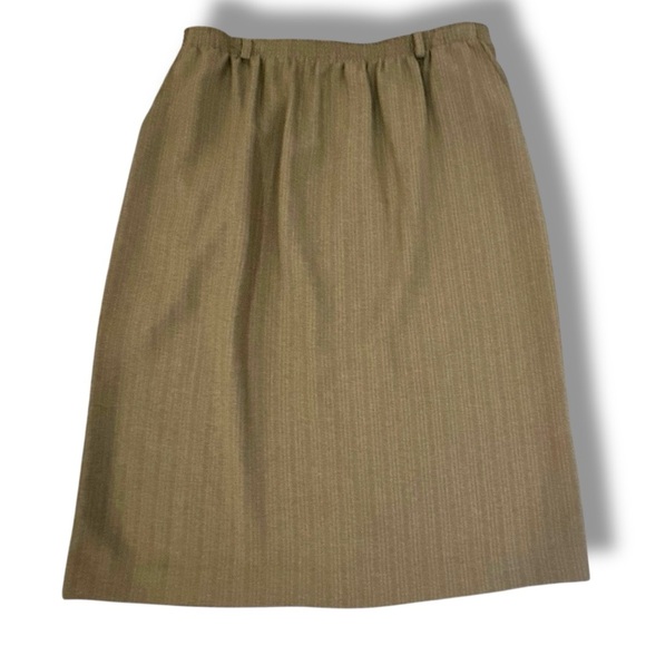 Alfred Dunner Tan Pencil Skirt Knee-Length Work - Picture 1 of 9
